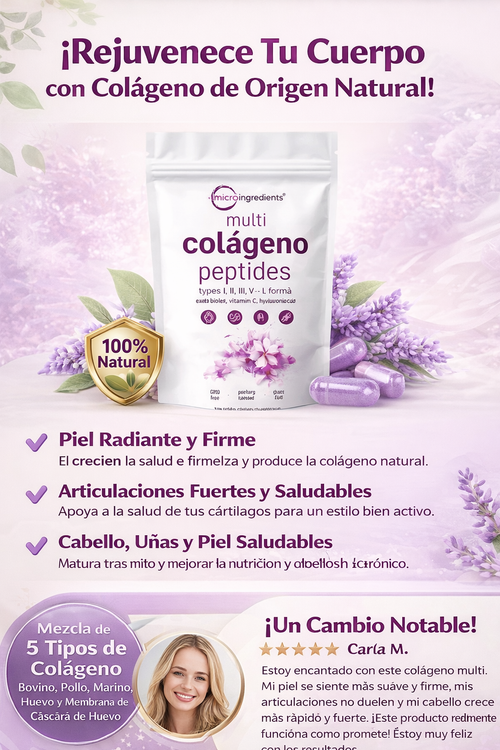 Recupera tu Juventud Desde Adentro con Multi Colágeno Peptides Plus