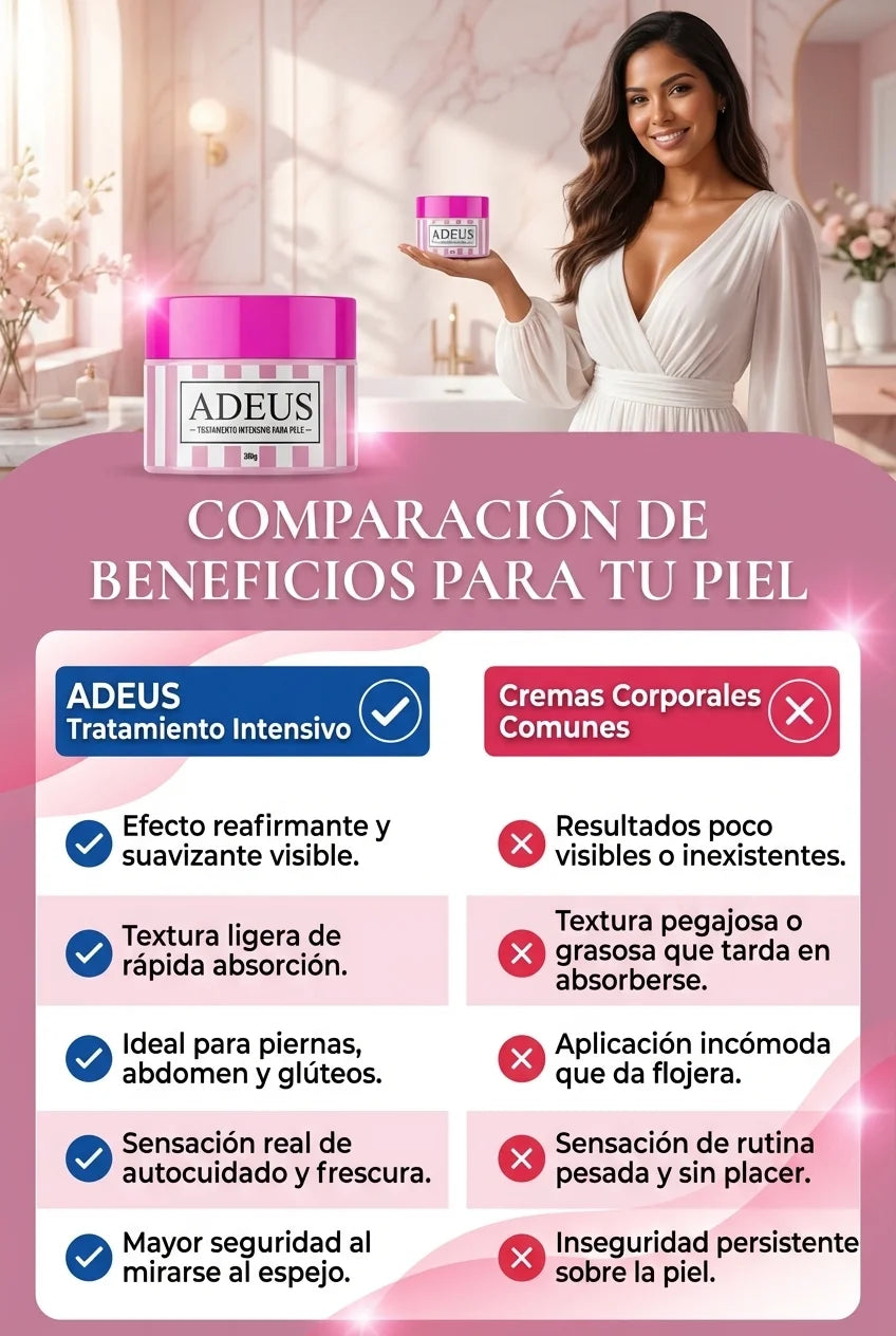 ADEUS “ REAFIRMA Y SUAVIZA TU PIEL ¨